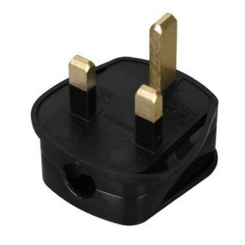 Power Connector UK Mains Rewireable Female Socket 13 amp Fused Black