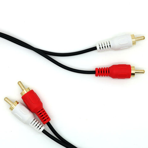 10m Audio 2 x Fiche RCA - Fiche Câble PVC Noir