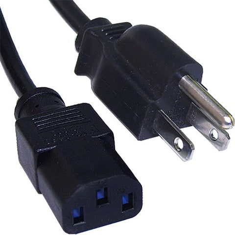 Power Cable USA Mains 3 Pin Male Plug to IEC C13 10A Female Socket 0.3m metres