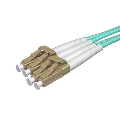 OM4 LSOH 50/125 Duplex Fibre Optic Patch Lead Cable Erika Violet Orange Green up to 100Gbp/s