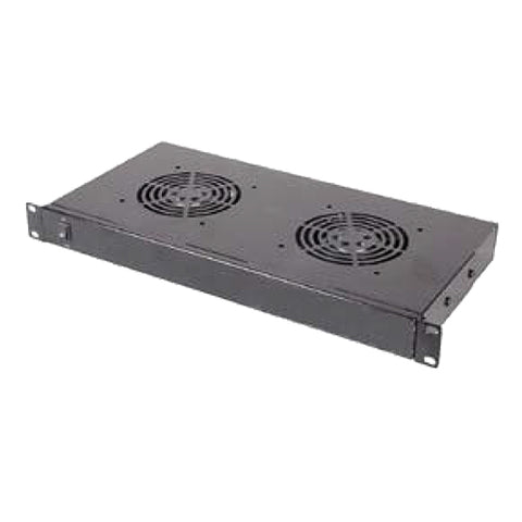 Étagère de ventilateur 2 voies 1u 19 pouces montable en rack (profondeur 170 mm)