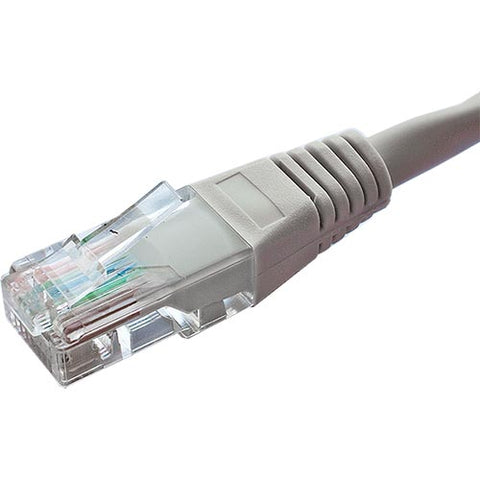 Cat6 RJ45 Grey U/UTP PVC 24AWG Flush Booted X over Patch Lead Cable COPPER