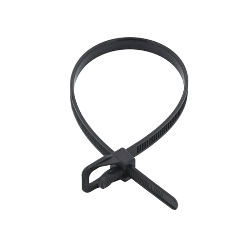 200 mm x 4,8 mm Noir - Attache de câble réutilisable RETYZ (Zip)
