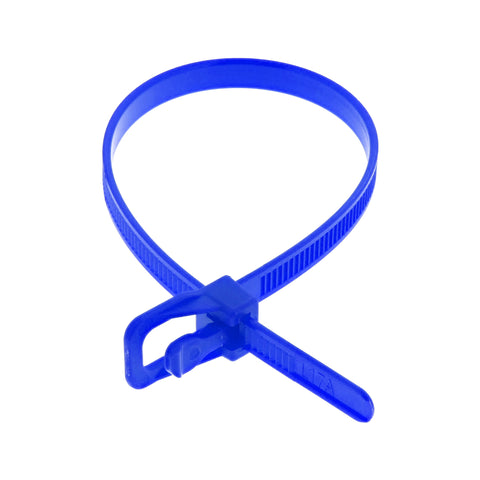 200 mm x 4,8 mm Bleu - Attache de câble réutilisable RETYZ (Zip)