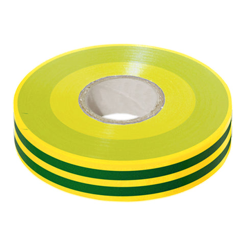 Ruban isolant en PVC 19 mm x 33 m vert/jaune