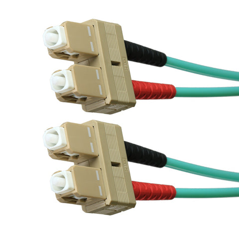 OM4 LSOH 50/125 Duplex Fibre Optic Patch Lead Cable Erika Violet Orange Green up to 100Gbp/s