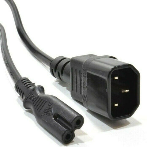 Mains IEC Male C14 to IEC Female C7 Power Extension Cable