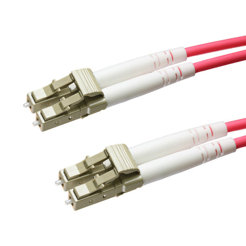 OM4 LSOH 50/125 Duplex Fibre Optic Patch Lead Cable Erika Violet Orange Green up to 100Gbp/s