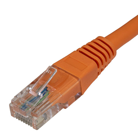 Cat5e RJ45 U/UTP PVC 24AWG Flush Moulded Booted Patch Lead