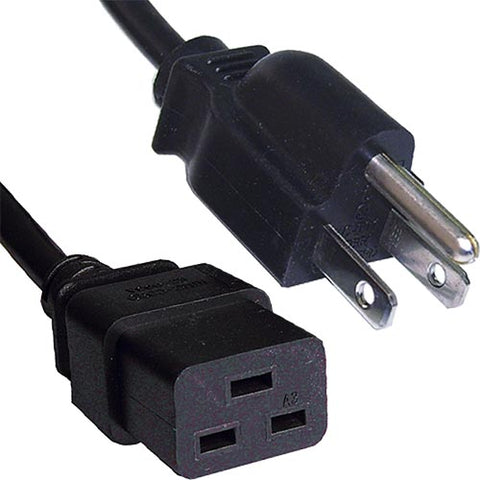 IEC Power Cable 3 Pin USA Male Plug C19 Female Socket 14AWG 2m