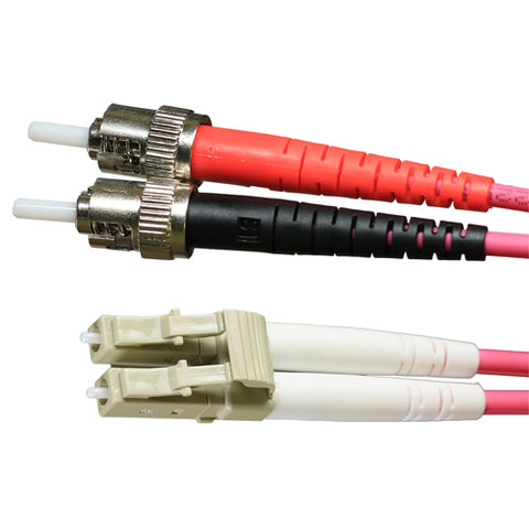 OM4 LSOH 50/125 Duplex Fibre Optic Patch Lead Cable Erika Violet Orange Green up to 100Gbp/s