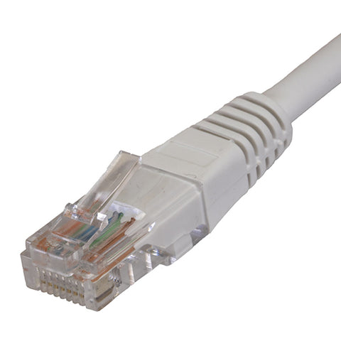 Cat6 RJ45 Grey U/UTP PVC 24AWG Flush Booted X over Patch Lead Cable COPPER
