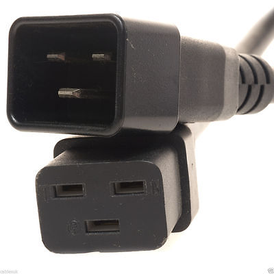 Mains Power C19 to IEC C20 Extension Cable Lead