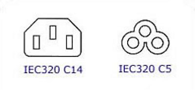 Connecteur adaptateur secteur IEC C14 mâle vers prise femelle IEC C5 blanc