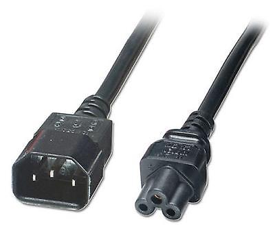 Stromverlängerungskabel IEC C14-Stecker auf IEC C5-Buchse, schwarz, 2 m