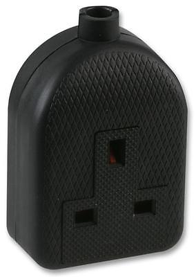 UK Power Connector Female Fused 13 Amp Socket Black