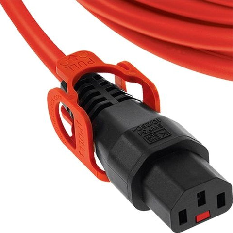 Power Extension Cable IEC C14 Male Plug to IEC C13 Female Socket Lock+