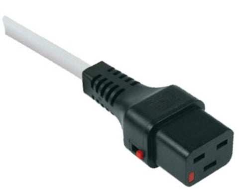 Power Extension Cable IEC C20 Male Plug to IEC C19 Female Socket Lock