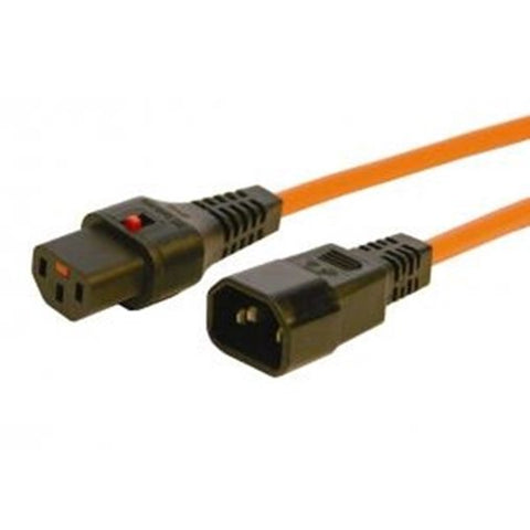 Power Jumper Locking Lock Cable IEC C14 Male to IEC C13 Female 0.5m 1m 2m 3m